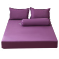 Whole sale 100% Polyester Twin to CL King multiple size and colors solid fitted sheet and pillow case  bedding sheets sets